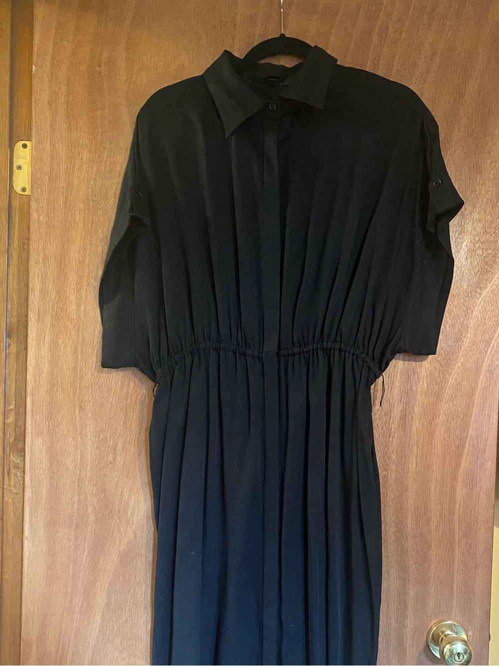Black Collared Shirt Dress